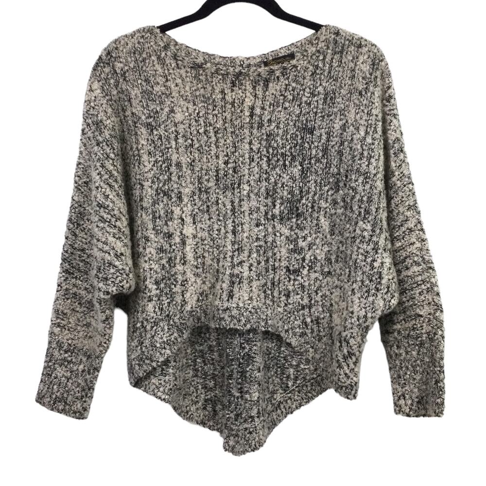 Baciano Boho Cozy Casual Streetwear Batwing Soft Boat Neck High Low Sweater M